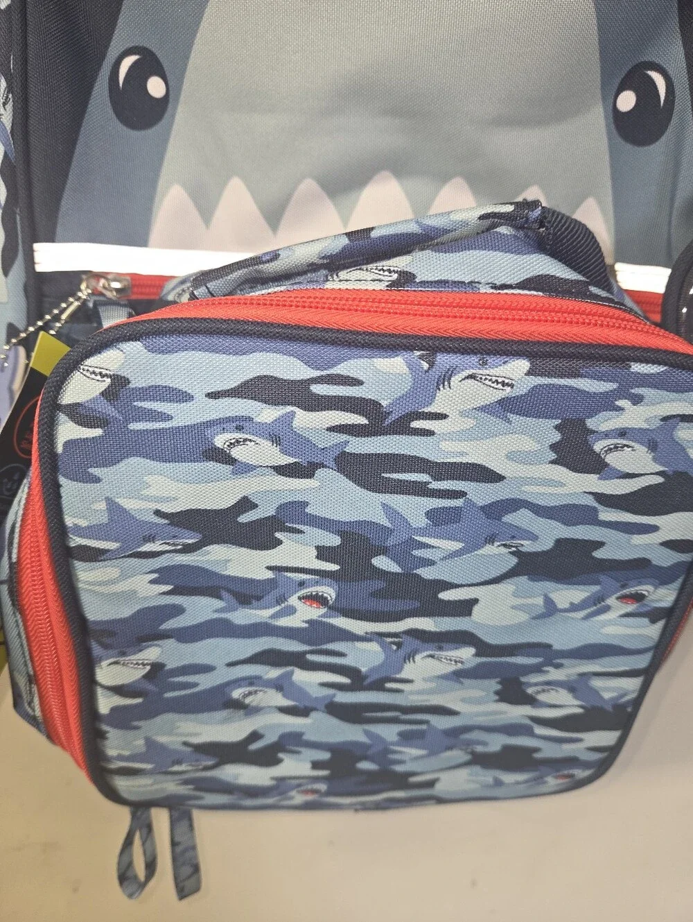 Kids Shark Backpack and Lunch Set - Blue
